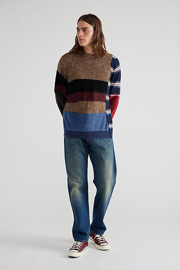 Urban Renewal Remade Pieced Argyle & Striped Sweater In Assorted, Men's At Urban Outfitters In Multi