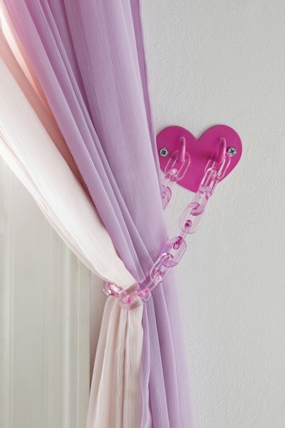 Shop Urban Outfitters Chain Link Curtain Tie-back Set In Pink At