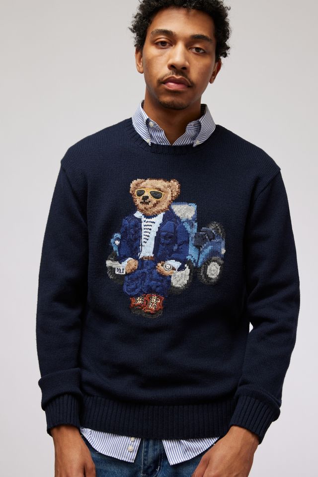 Polo Ralph Lauren Bear Crew Neck Sweater Urban Outfitters