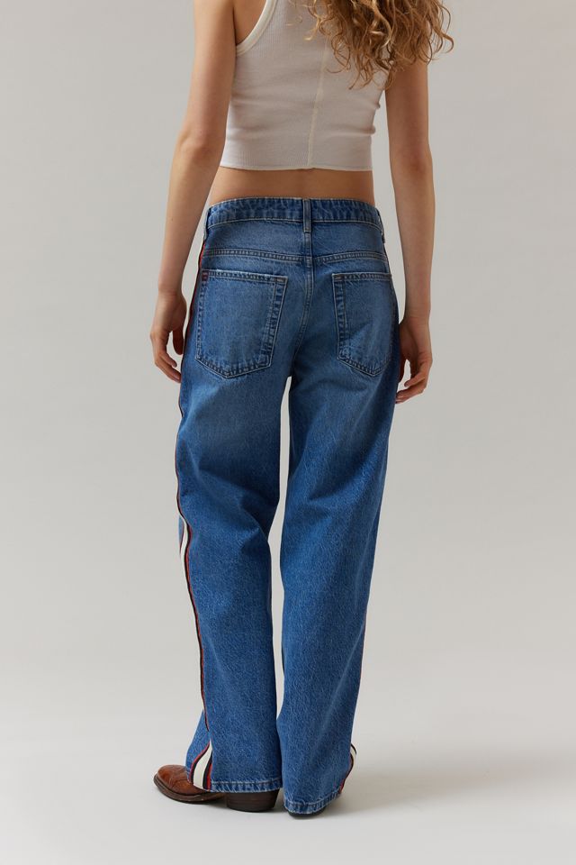 Womens Jeans Baggy Jeans Boyfriend Jeans With Side Stripe BDG