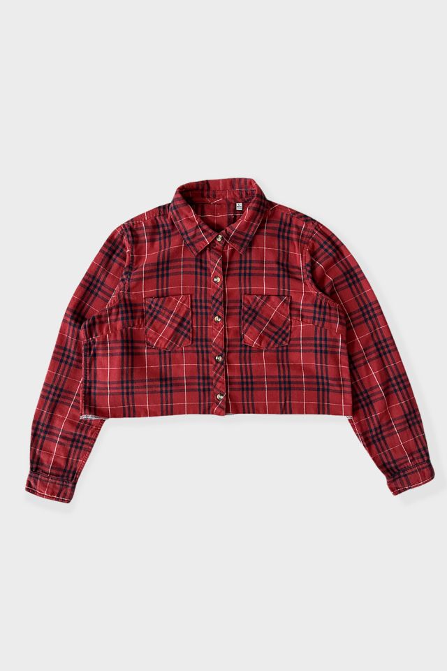 Vintage Reworked Cropped Flannel | Urban Outfitters