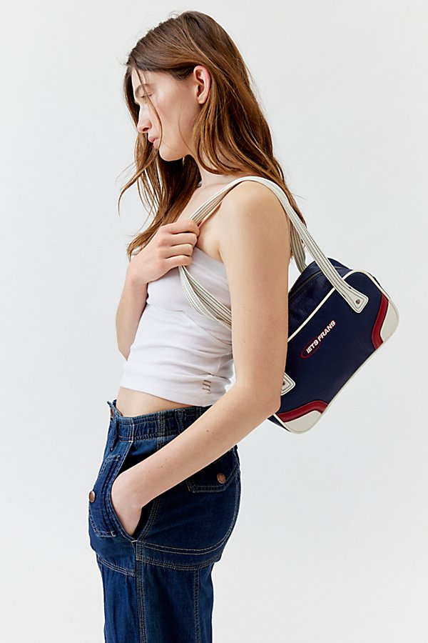 Iets Frans . Bowler Bag In Navy/ivory/red, Women's At Urban Outfitters In Black