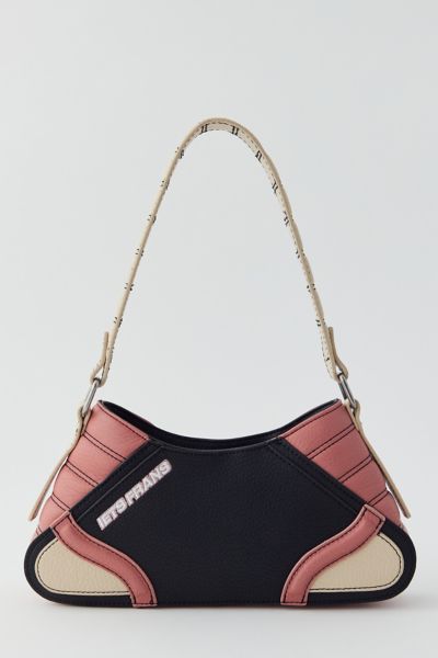 Iets Frans . Racer Moto Faux Leather Bag In Pink/black/tan, Women's At Urban Outfitters