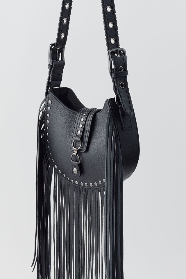 Silence + Noise Devon Fringe Crescent Bag | Urban Outfitters Canada