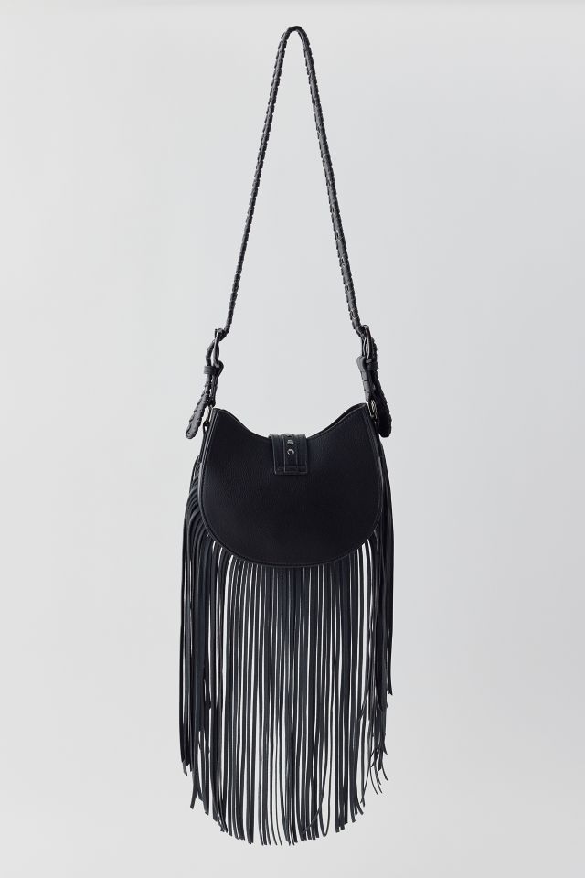 Silence + Noise Devon Fringe Crescent Bag | Urban Outfitters