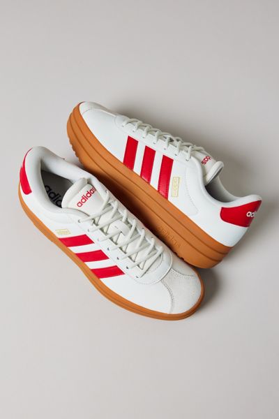 Adidas Originals Women's Vl Court Bold Sneaker In Core White/better Scarlet/gold Metallic, Women's At Urban Outfitter