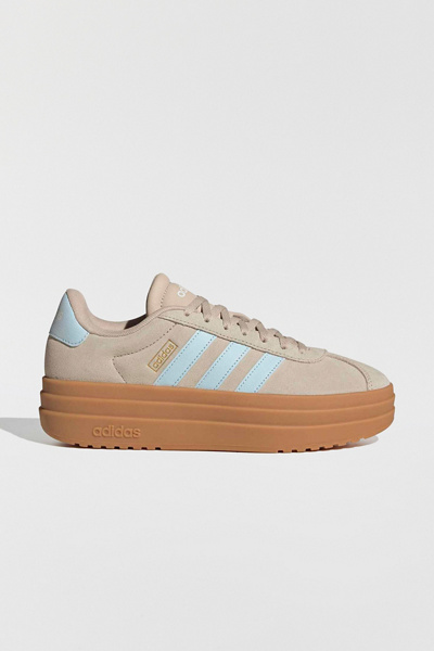 adidas Women's VL Court Bold Sneakers in Wonder Beige/Ice Blue/Gol, Women's at Urban Outfitters