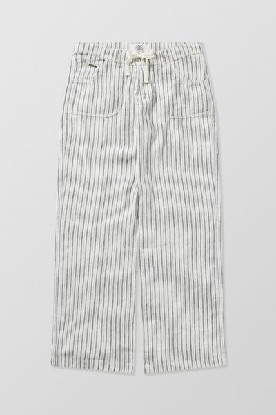 BDG White Pinstripe Five-Pocket Linen Pant