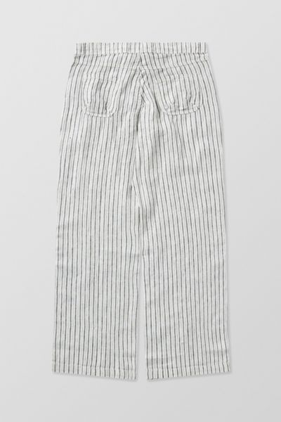 BDG White Pinstripe Five-Pocket Linen Pant