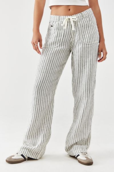 BDG White Pinstripe Five-Pocket Linen Pant