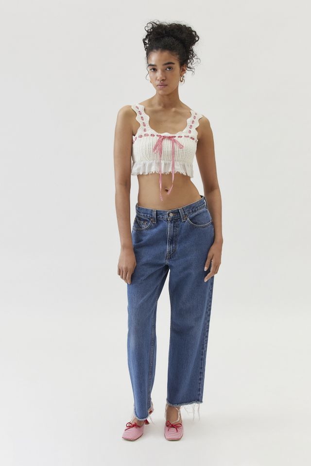 For Love & Lemons Sora Crochet Cropped Top #2