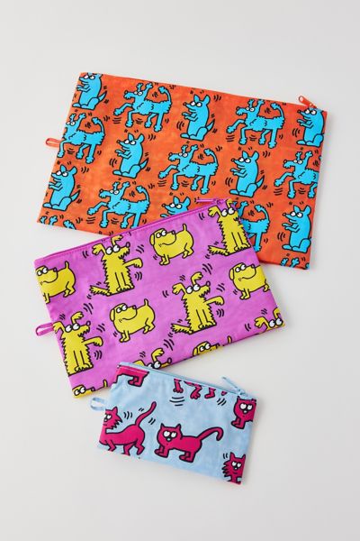 Baggu X Keith Haring Go Pouch Set In Keith Haring Pets, Women's At Urban Outfitters