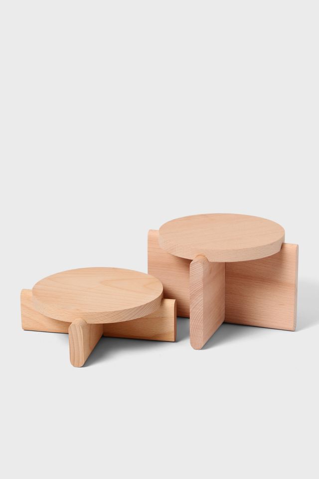 Areaware Wooden Plant Pedestal Set #1