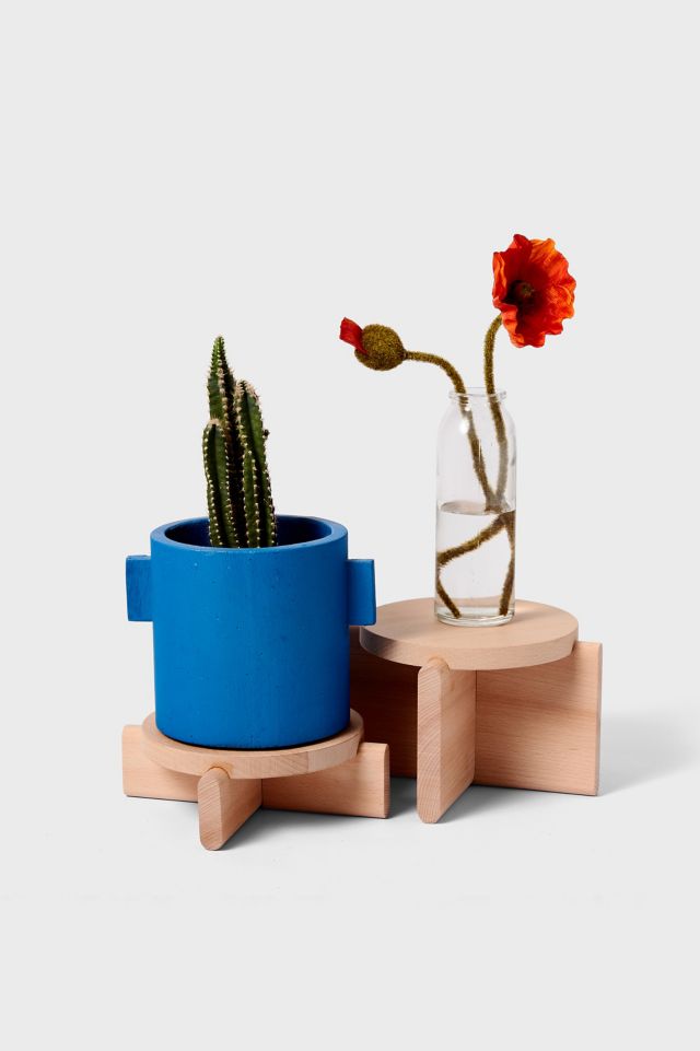Areaware Wooden Plant Pedestal Set #2