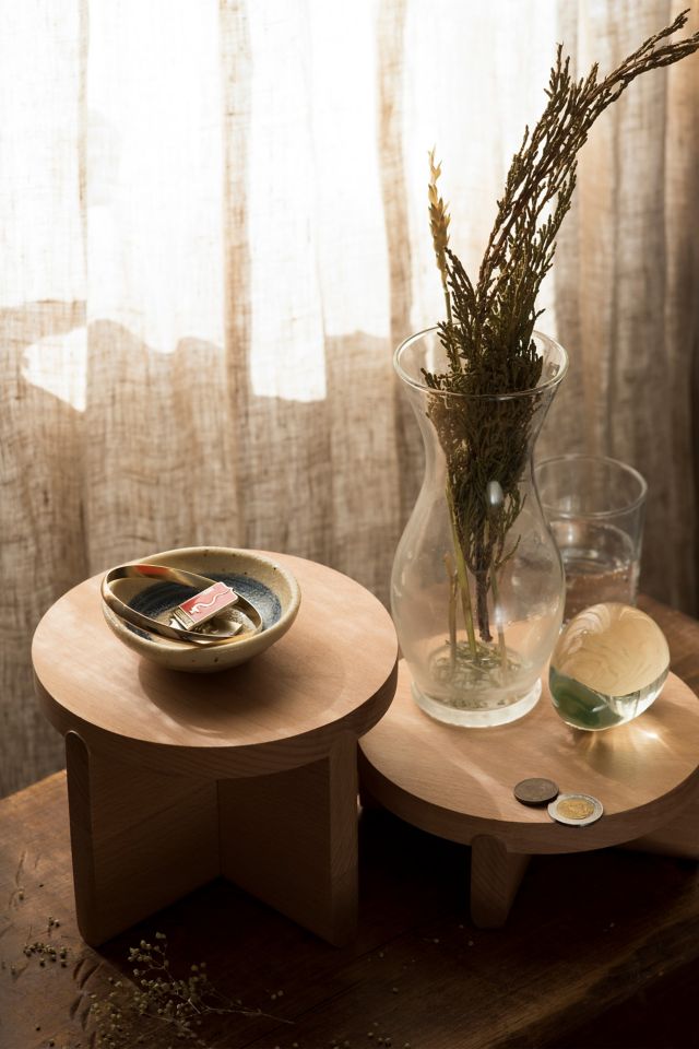 Areaware Wooden Plant Pedestal Set #3