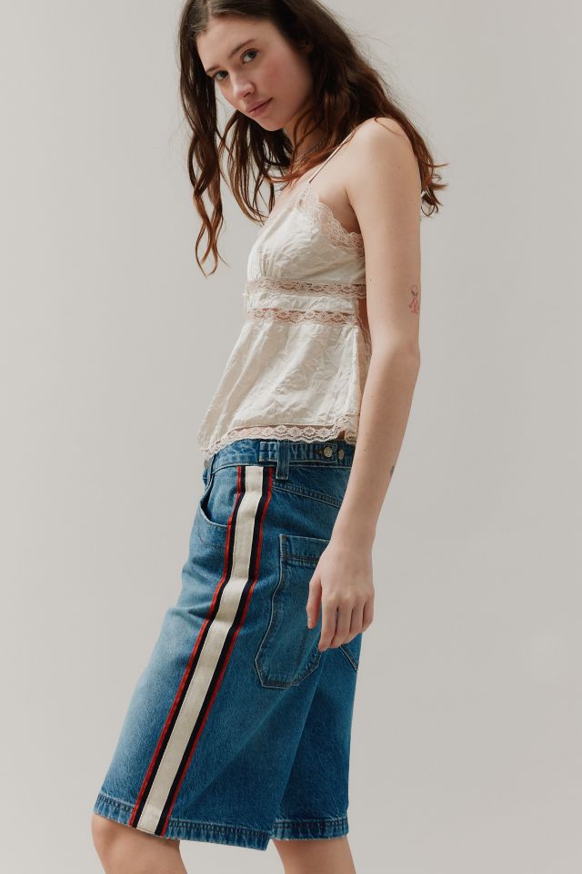 Jort en Denim Longline BDG Leo à Rayures Sport #1