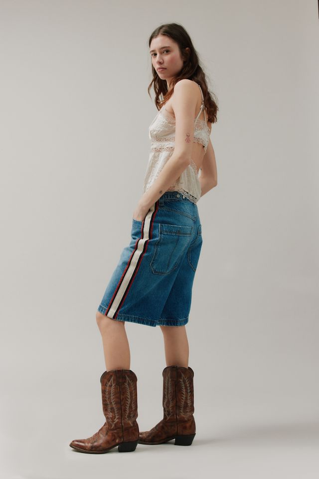 Jort en Denim Longline BDG Leo à Rayures Sport #3