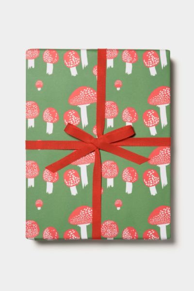 Mushrooms Red/Gold Gift Wrap
