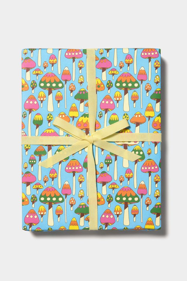 Red Cap Groovy Mushroom Wrapping Paper Roll - Set of 3