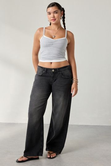 Out From Under Sally Square Neck Seamless Knit Henley Tee