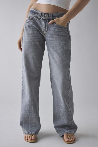 Bdg Kayla Printed Low-rise Jean In Laser Printed Bandana, Women's At Urban Outfitters