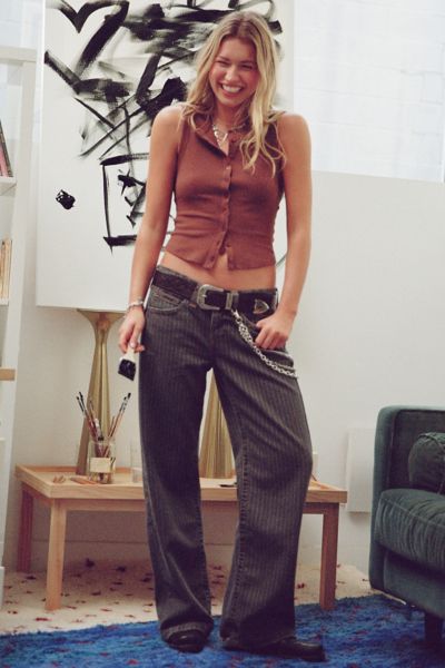 ★米国発*UrbanOutfitters*新作*BDG ピンストライプバギーデニム BDG: Original Denim + Elevated Wardrobe Basics | Urban