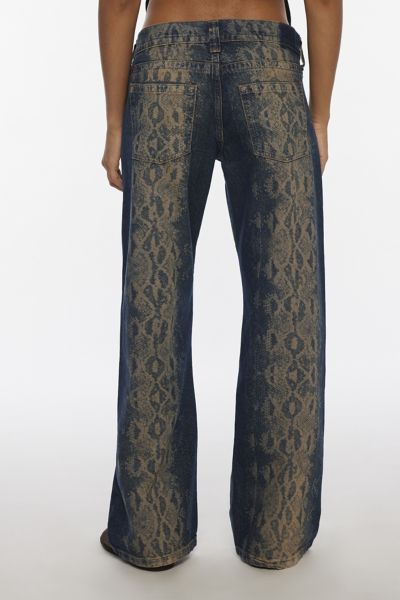 BDG Kayla Printed Low-Rise Slouchy Jean