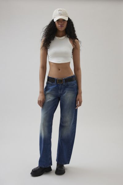 Shop Bdg Kayla Low Rider Low-rise Jean In Indigo, Women's At Urban Outfitters