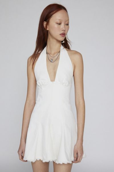 White Halter Dresses for Women
