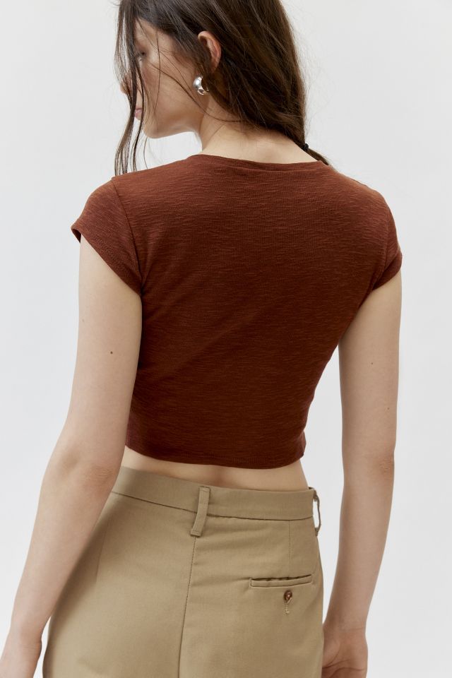 Urban Renewal Remnants Made In LA Cap Sleeve Slub Baby Tee #1