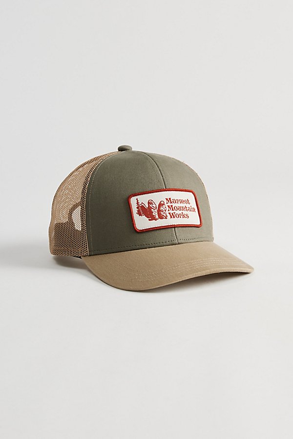 Shop Marmot Retro Trucker Hat In Tan, Men's At Urban Outfitters