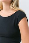 Out From Under Cotton Compression Boatneck Cropped Tee