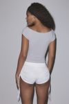Out From Under Cotton Compression Boatneck Cropped Tee