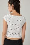 Out From Under Cotton Compression Boatneck Cropped Tee