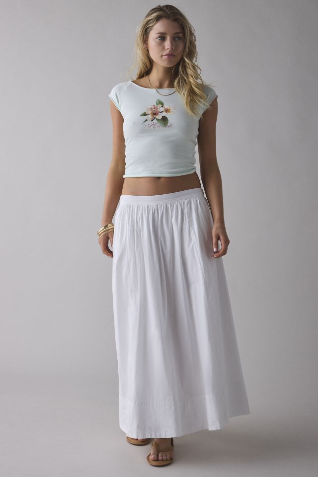 Out From Under Cotton Compression Boatneck Cropped Graphic Tee #1