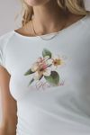 Out From Under Cotton Compression Boatneck Cropped Graphic Tee