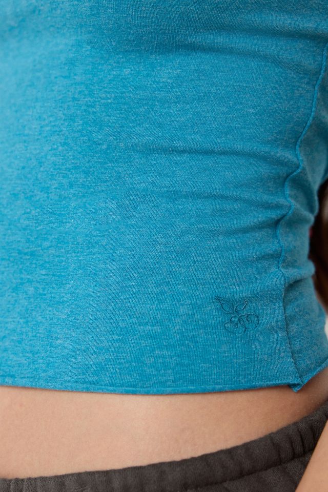 Out From Under Cotton Compression Boatneck Cropped Tee #1