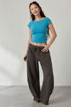 Out From Under Cotton Compression Boatneck Cropped Tee