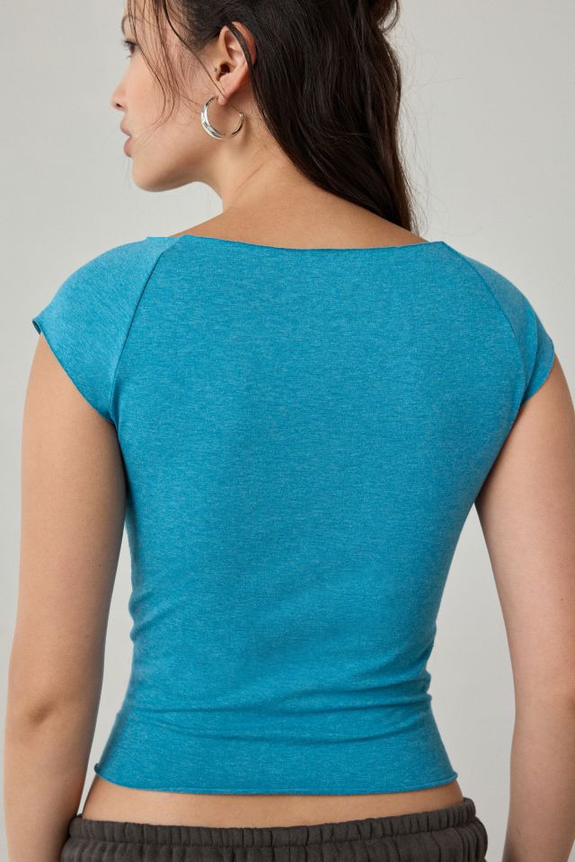 Out From Under Cotton Compression Boatneck Cropped Tee #3