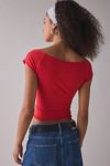 Out From Under Cotton Compression Boatneck Cropped Tee