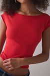 Out From Under Cotton Compression Boatneck Cropped Tee