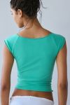 Out From Under Compression Cotton Boatneck Cropped Tee