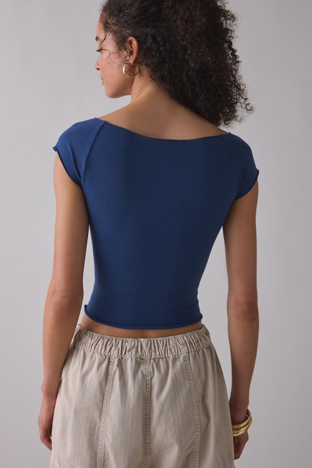 Out From Under Cotton Compression Boatneck Cropped Tee #2