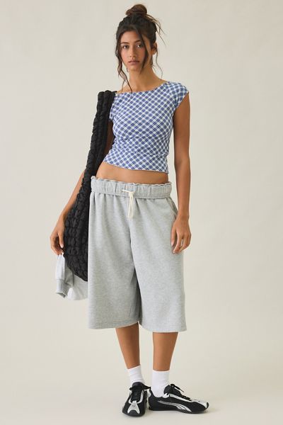 Out From Under Cotton Compression Boatneck Cropped Tee