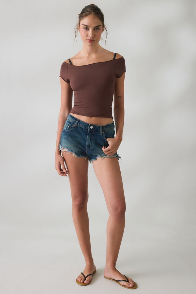 Out From Under Cotton Compression Boatneck Cropped Tee #2