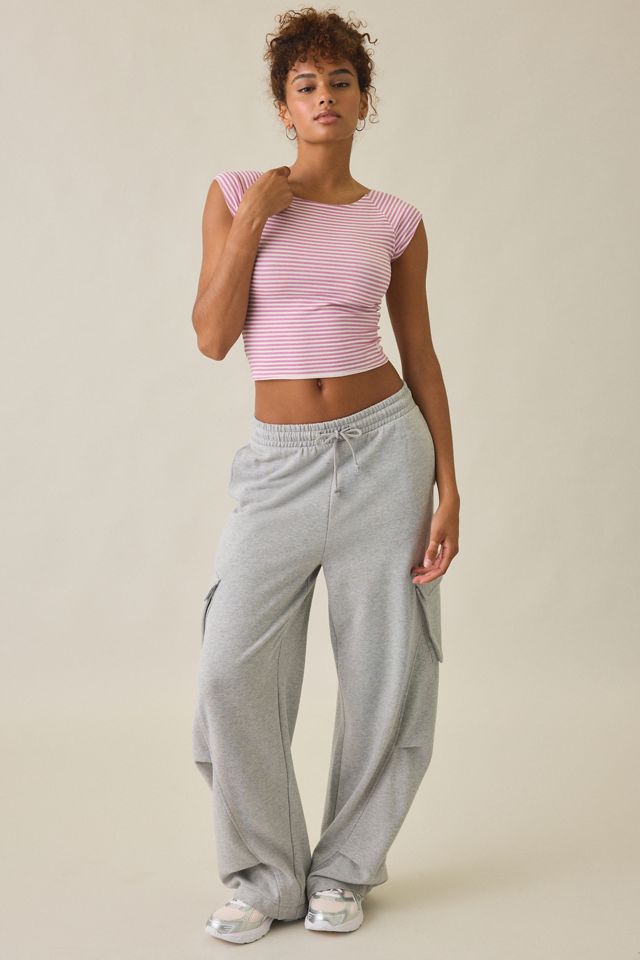 Out From Under Cotton Compression Boatneck Cropped Tee #1
