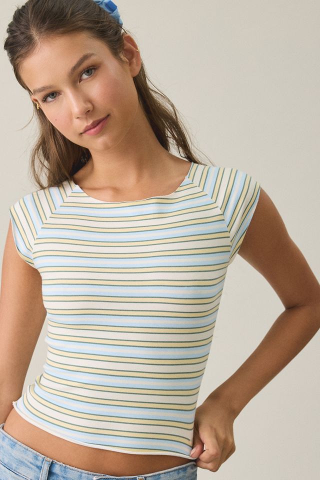Out From Under Cotton Compression Boatneck Cropped Tee #2