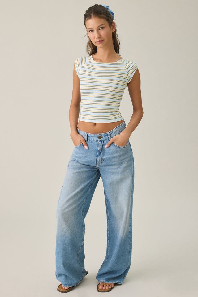 Out From Under Cotton Compression Boatneck Cropped Tee #3