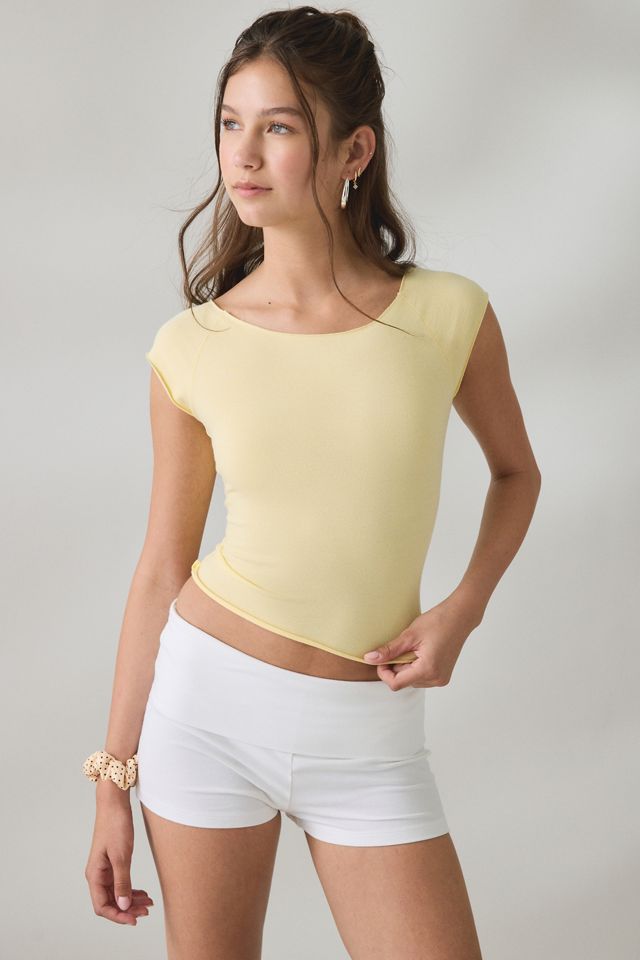 Out From Under Cotton Compression Boatneck Cropped Tee #2