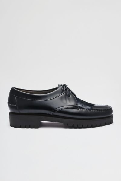 Sebago James Fringe Lug Moc Shoe In Black, Men's At Urban Outfitters